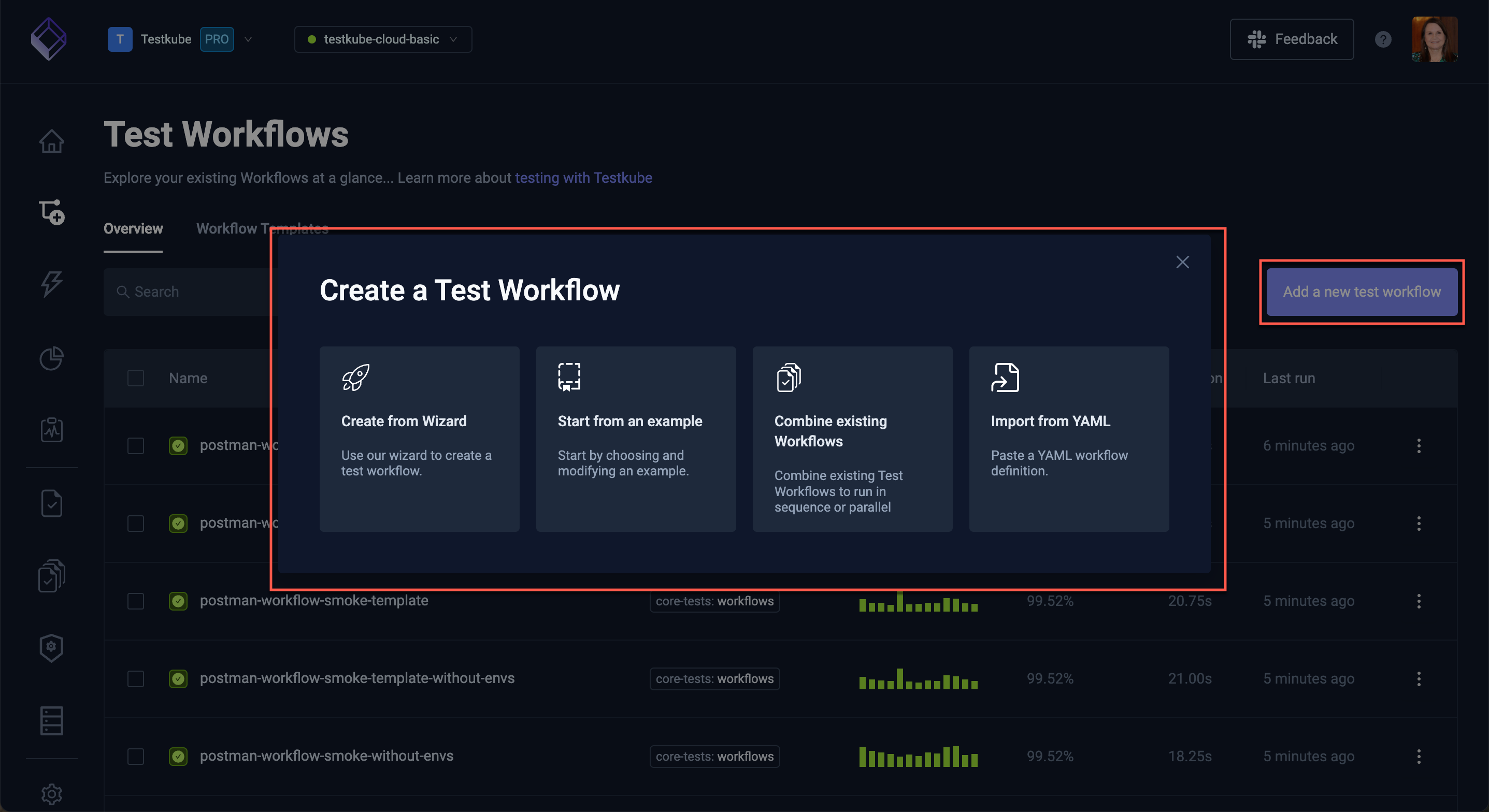 Create Test Workflow